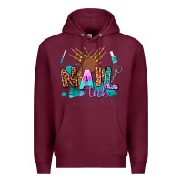 Burgundy nail tech Premium Hoodie - AdoDesignShop