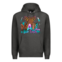 Charcoal Heather nail tech Premium Hoodie - AdoDesignShop