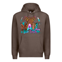 Coffee nail tech Premium Hoodie - AdoDesignShop