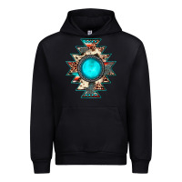Black aztec leopard turquoise gemstone Urban Hoodie - JahusDesignShop