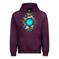 Mauve Wine aztec leopard turquoise gemstone Urban Hoodie - JahusDesignShop