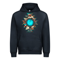Navy aztec leopard turquoise gemstone Urban Hoodie - JahusDesignShop
