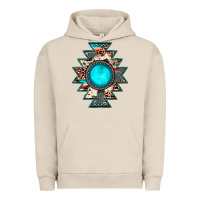 Pigment French Oak aztec leopard turquoise gemstone Urban Hoodie - JahusDesignShop
