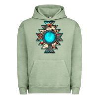 Pigment Oil Green aztec leopard turquoise gemstone Urban Hoodie - JahusDesignShop