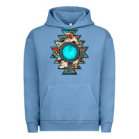 Pigment Pebble Blue aztec leopard turquoise gemstone Urban Hoodie - JahusDesignShop