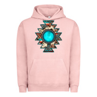 Pigment Salmon aztec leopard turquoise gemstone Urban Hoodie - JahusDesignShop