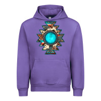 Tulip aztec leopard turquoise gemstone Urban Hoodie - JahusDesignShop