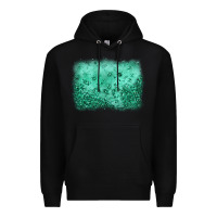 Black green glitter background Premium Hoodie - JahusDesignShop