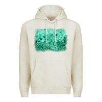 Oatmeal Heather green glitter background Premium Hoodie - JahusDesignShop