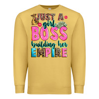 Antique Gold just a girl boss building her empire Premium Sweatshirt - texasbilliewilder