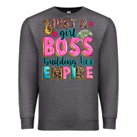 Charcoal Heather just a girl boss building her empire Premium Sweatshirt - texasbilliewilder