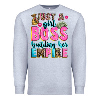 Heather Grey just a girl boss building her empire Premium Sweatshirt - texasbilliewilder