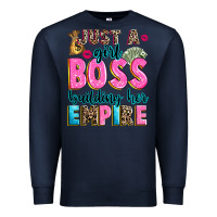 Navy just a girl boss building her empire Premium Sweatshirt - texasbilliewilder