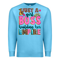 Ocean Blue just a girl boss building her empire Premium Sweatshirt - texasbilliewilder