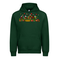 Forest Green christmas with christmas cross libbey glass Urban Hoodie - BundleAndBundleShop