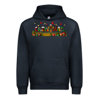 Navy christmas with christmas cross libbey glass Urban Hoodie - BundleAndBundleShop