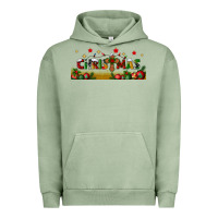Pigment Oil Green christmas with christmas cross libbey glass Urban Hoodie - BundleAndBundleShop