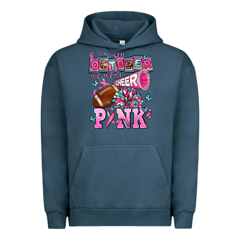 In October We Wear Cheer Pink Football Urban Hoodie by AdoDesignShop | Teevron