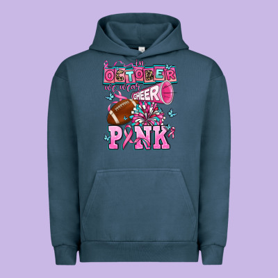 In October We Wear Cheer Pink Football Urban Hoodie Designed By Adodesignshop