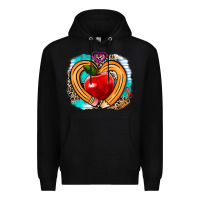 Black teacher heart pen Premium Hoodie - AdoDesignShop