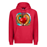 Cardinal teacher heart pen Premium Hoodie - AdoDesignShop
