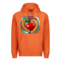 Carrot teacher heart pen Premium Hoodie - AdoDesignShop
