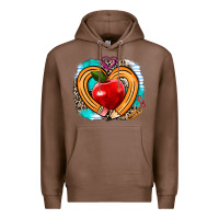 Chestnut teacher heart pen Premium Hoodie - AdoDesignShop