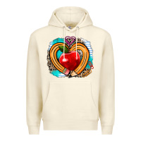 Sandshell teacher heart pen Premium Hoodie - AdoDesignShop