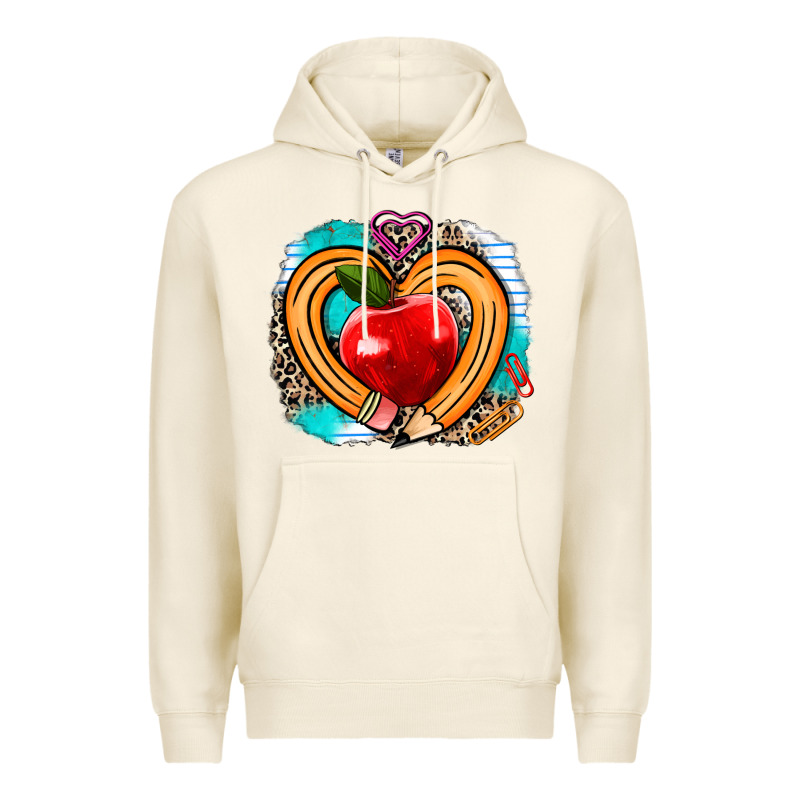 Teacher Heart Pen Premium Hoodie by AdoDesignShop | Teevron