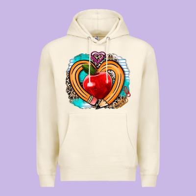 Teacher Heart Pen Premium Hoodie Designed By Adodesignshop