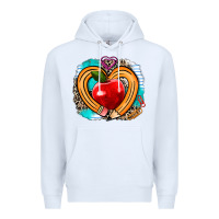 White teacher heart pen Premium Hoodie - AdoDesignShop