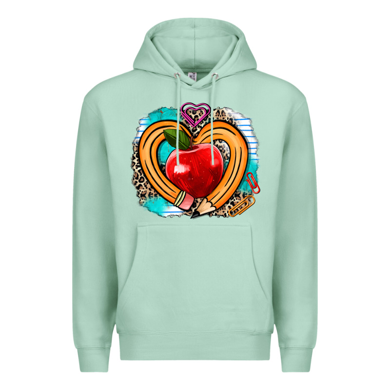 Teacher Heart Pen Premium Hoodie by AdoDesignShop | Teevron