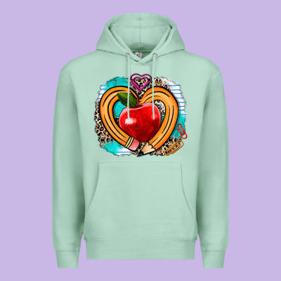 Teacher Heart Pen Premium Hoodie Designed By Adodesignshop