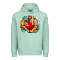 Seafoam teacher heart pen Premium Hoodie - AdoDesignShop