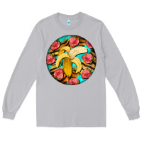 Moon Dust banana and strawberries with tiger pattern Long Sleeve Tee - BarkalooDesign