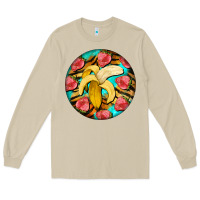 Mushroom banana and strawberries with tiger pattern Long Sleeve Tee - BarkalooDesign