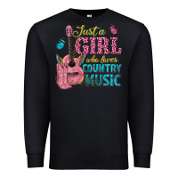 Black just a girl who loves country music Premium Sweatshirt - texasbilliewilder