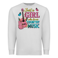 Dove Grey just a girl who loves country music Premium Sweatshirt - texasbilliewilder