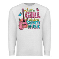 Oatmeal Heather just a girl who loves country music Premium Sweatshirt - texasbilliewilder
