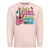 Pale Pink just a girl who loves country music Premium Sweatshirt - texasbilliewilder