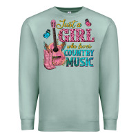Seafoam just a girl who loves country music Premium Sweatshirt - texasbilliewilder