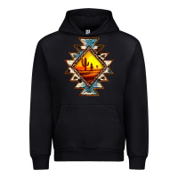 Black cowhide leopard sunset aztec Urban Hoodie - JahusDesignShop