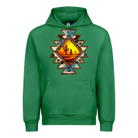 Emerald cowhide leopard sunset aztec Urban Hoodie - JahusDesignShop