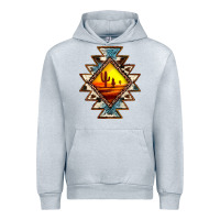 Heather Grey cowhide leopard sunset aztec Urban Hoodie - JahusDesignShop