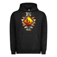 Pigment Black cowhide leopard sunset aztec Urban Hoodie - JahusDesignShop
