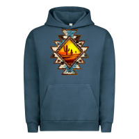 Pigment Midnight Navy cowhide leopard sunset aztec Urban Hoodie - JahusDesignShop
