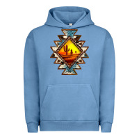 Pigment Pebble Blue cowhide leopard sunset aztec Urban Hoodie - JahusDesignShop