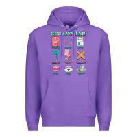 Purple nurse god says i am  nurse elements Premium Hoodie - AdoDesignShop
