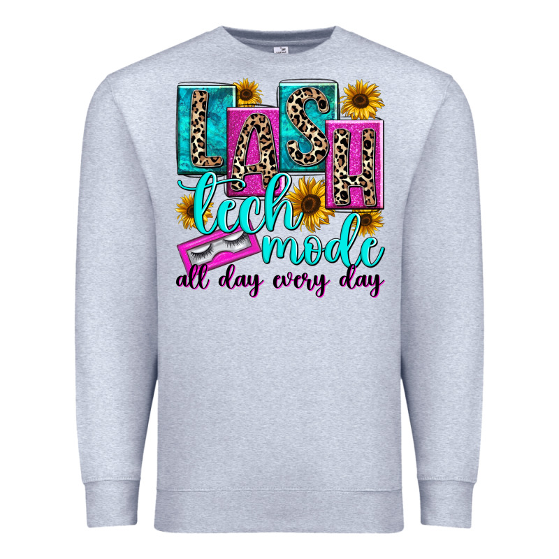 Lash Tech Mode All Day Every Day Premium Sweatshirt by texasbilliewilder | Teevron