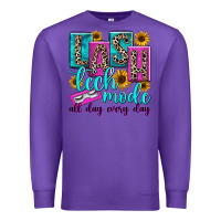 Purple lash tech mode all day every day Premium Sweatshirt - texasbilliewilder